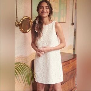 ✨Sezane White Lace Raphaelle Sleevless Shift Dress